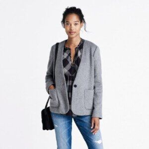 Madewell Carrington Gray Wool Blazer